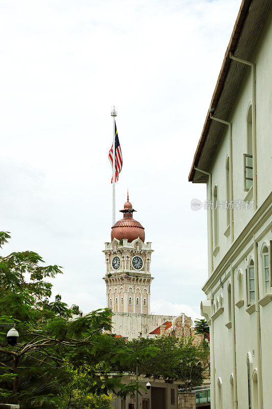 吉隆坡苏丹阿卜杜勒萨马德大楼的历史钟楼