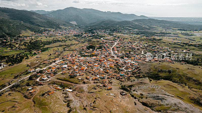 Cakmak村无人机照片，贝加马-伊兹密尔，土耳其