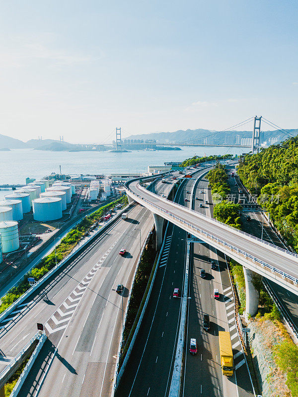 香港青衣高架道路景观