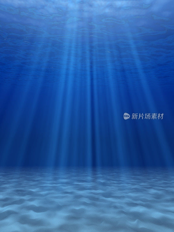 蓝色海洋水下。