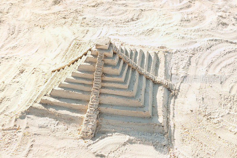 奇琴伊察沙城堡在里维埃拉海滩玛雅赫兹
