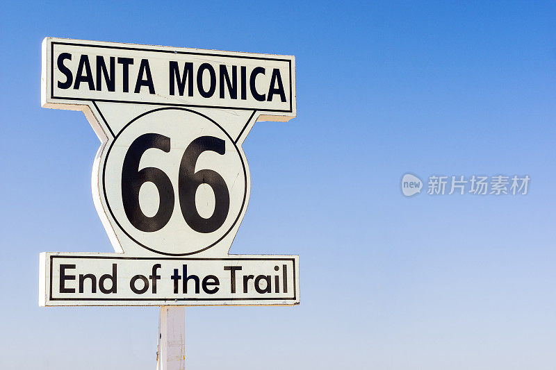 加州圣塔莫尼卡66号公路标志