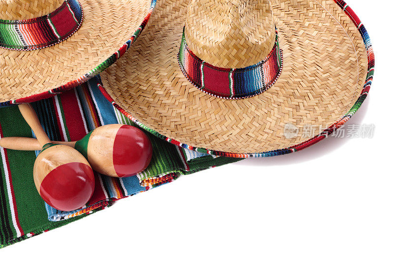 墨西哥毛毯和宽边帽