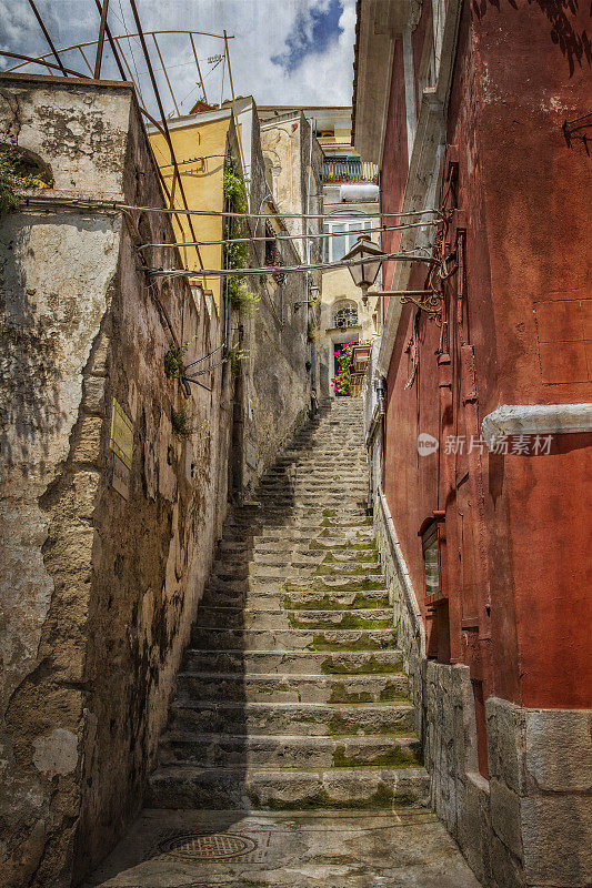 意大利波西塔诺的楼梯