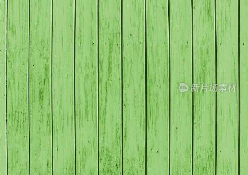 漆成绿色木