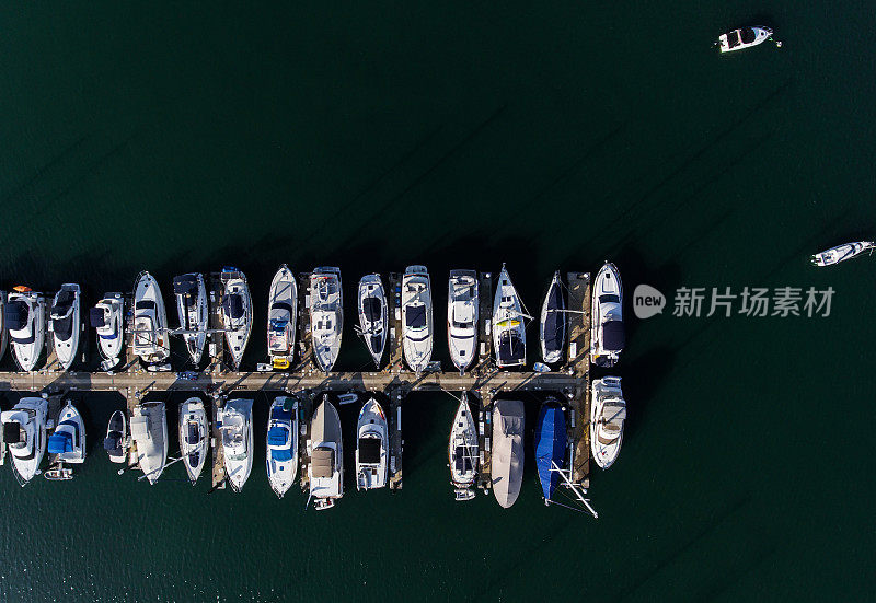 无人机俯瞰香港码头