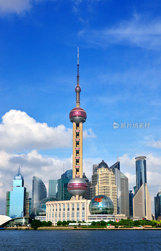 中国上海的东方明珠塔