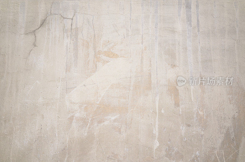旧颜色米色斑驳的墙壁背景