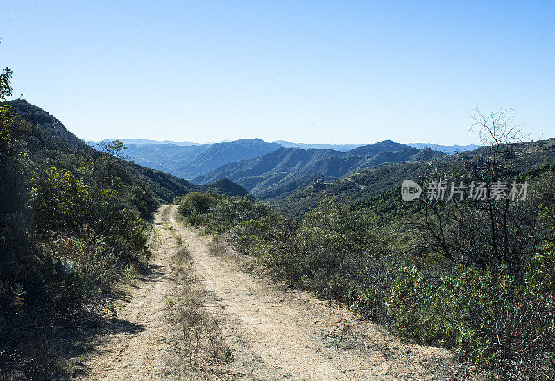 加州山区的乡村土路