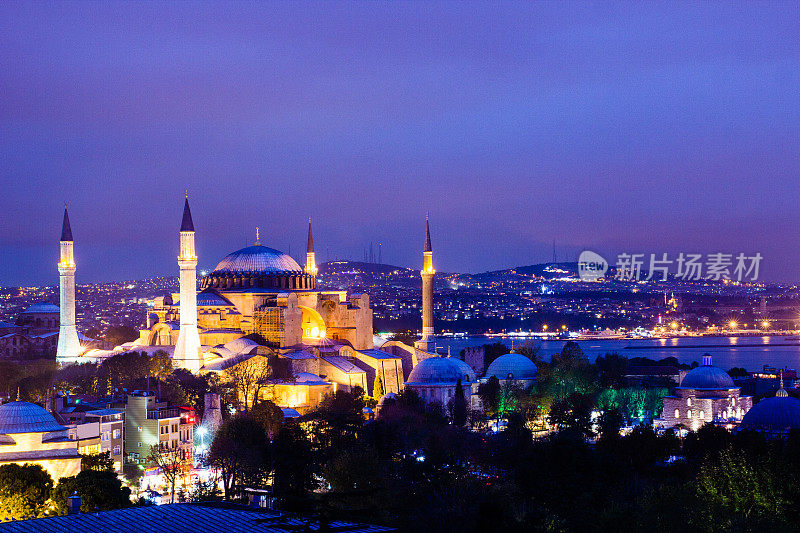 伊斯坦布尔美丽的索菲亚清真寺