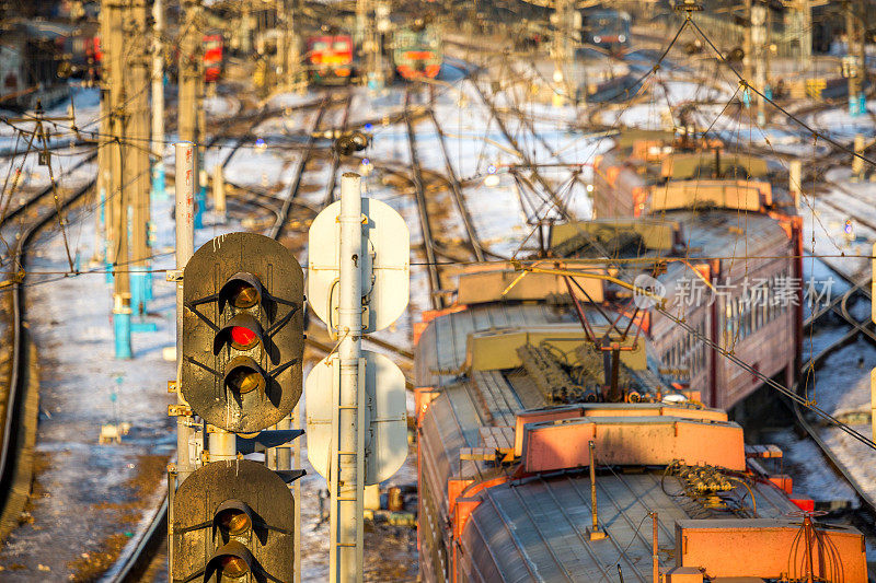 俄罗斯莫斯科大车站的铁路枢纽