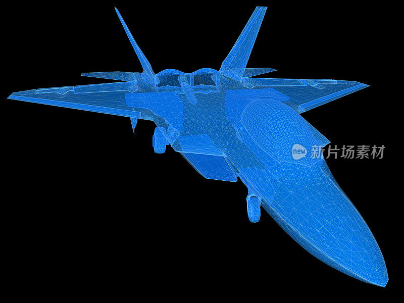 3D草图架构美国空军F-22猛禽3