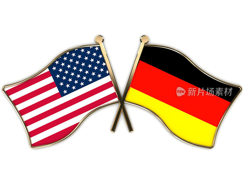 美国德国国旗徽章