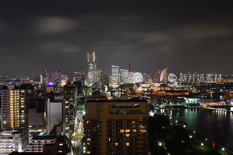 夜景横滨市，日本