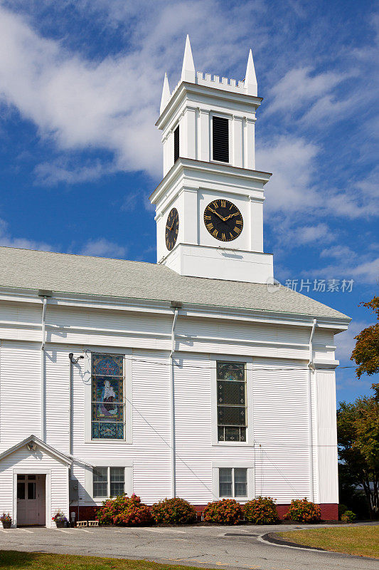 第一联合卫理公会教堂，查塔姆，科德角，马萨诸塞州，美国。