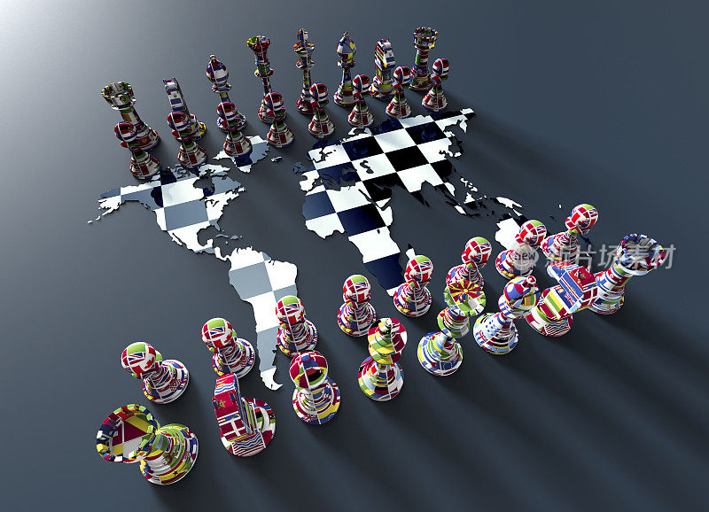 棋盘出了世界地图，用象棋下棋