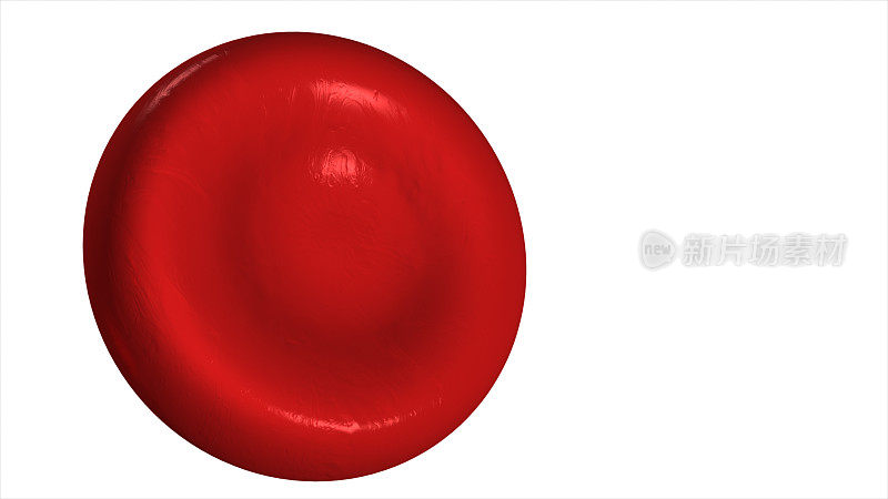 在白色背景的3d插图上分离的红细胞的插图