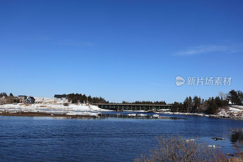 加拿大新斯科舍萨尔蒙河的风景