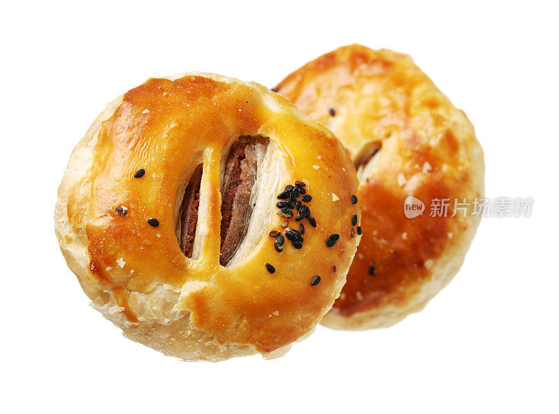 中国传统饼孤立在白色背景上