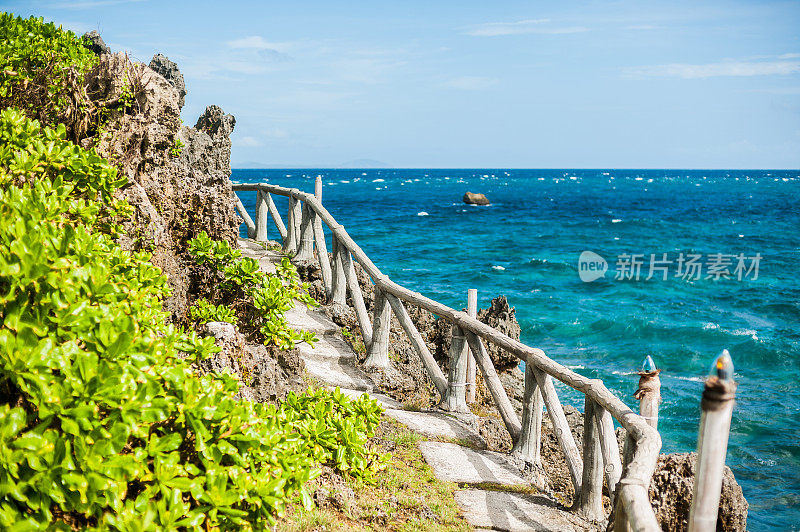 菲律宾长滩岛海滩上的风景