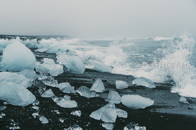 冰岛Jokulsarlon的风景