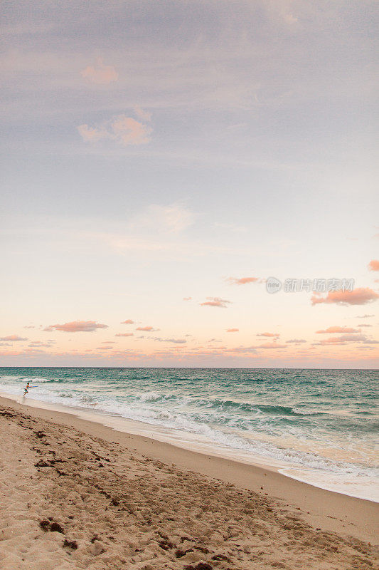 棕榈滩，佛罗里达日落