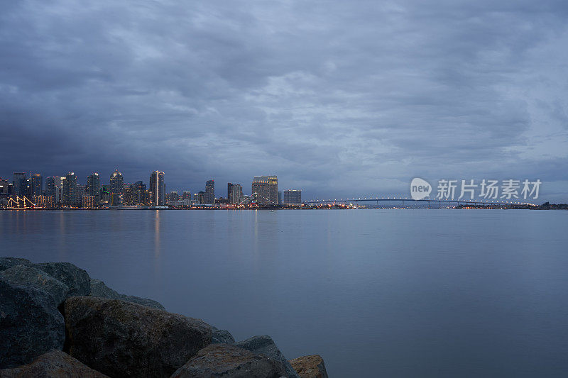 从海港岛公园眺望圣地亚哥市中心