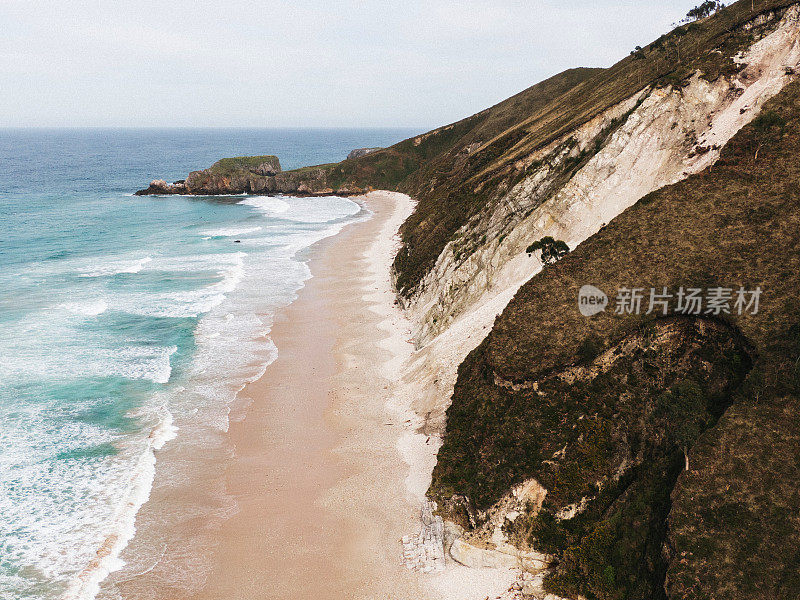 海滩-圣安托林海滩，阿斯图里亚斯，西班牙