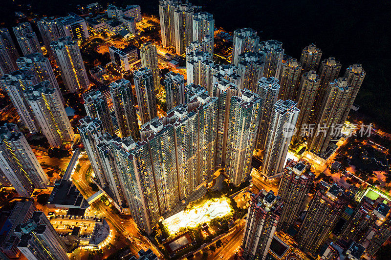从无人机拍摄的香港将军澳私人房屋