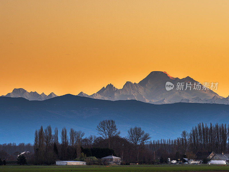 贝克山的乡村景观