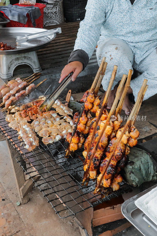 亚洲街头小吃串