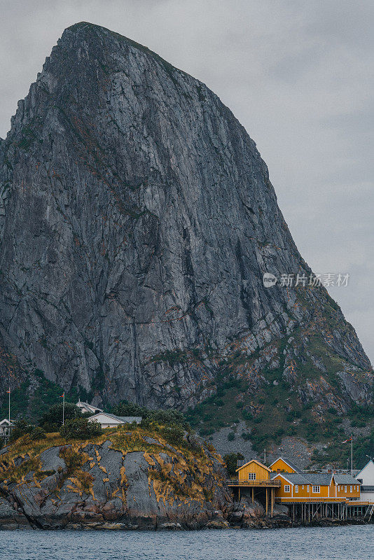 罗浮敦群岛渔村的风景