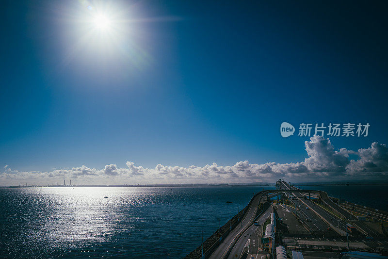 2021年8月，夏季，从Umi-Hotaru停车场的东京湾