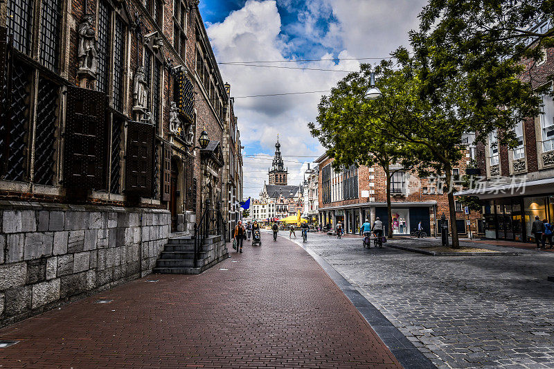 尼梅亨的鹅卵石街，荷兰