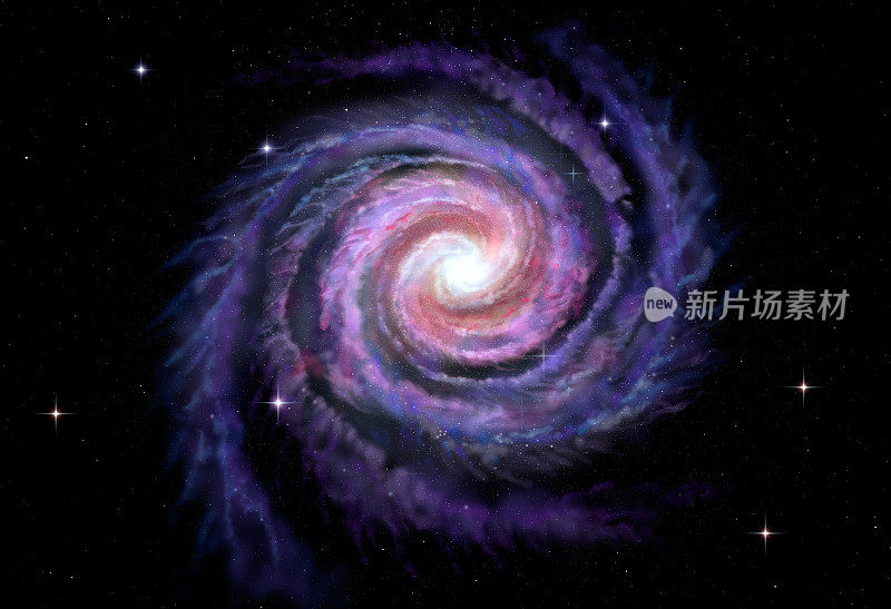 螺旋星系，银河系的图解