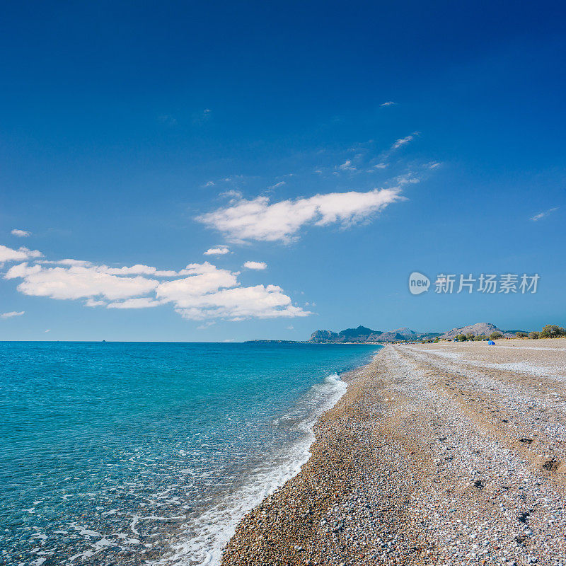 美丽的阿凡都海滩，罗德岛