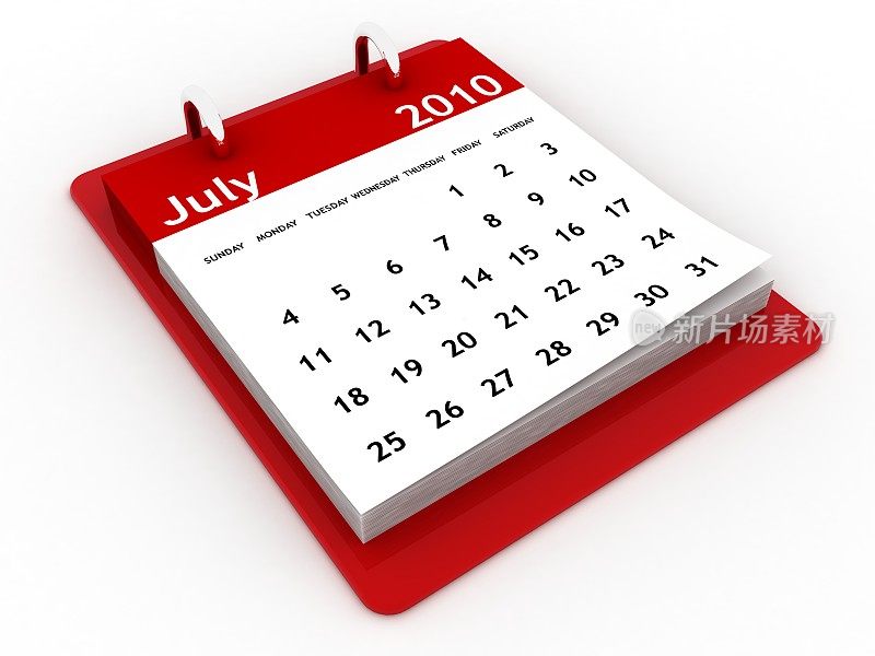 2010年7月-日历系列