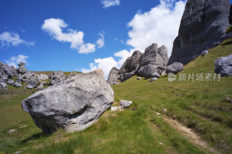 新西兰南岛的城堡山景观