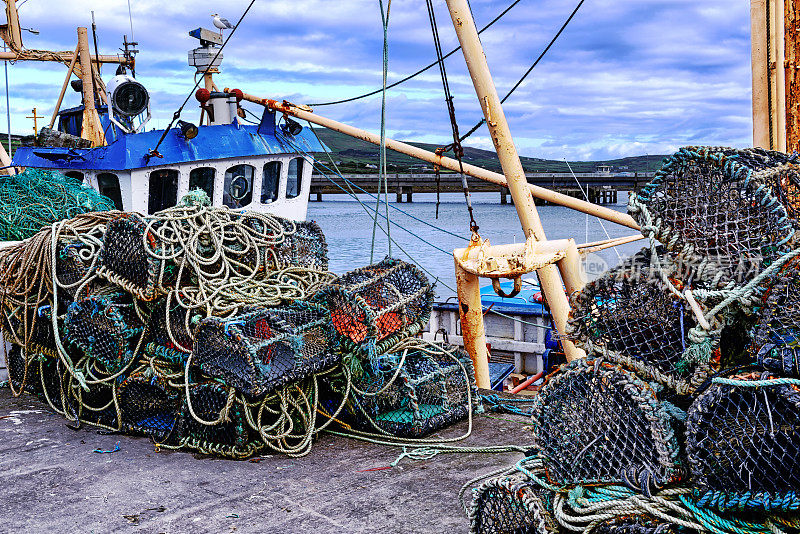 爱尔兰克里郡Portmagee的渔船