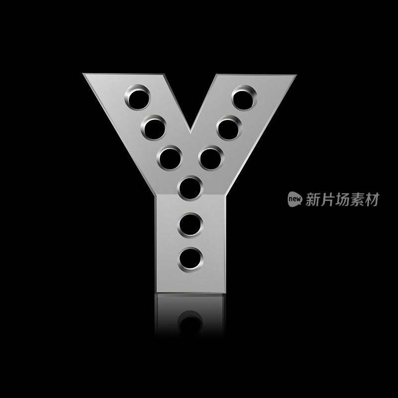 金属字母Y