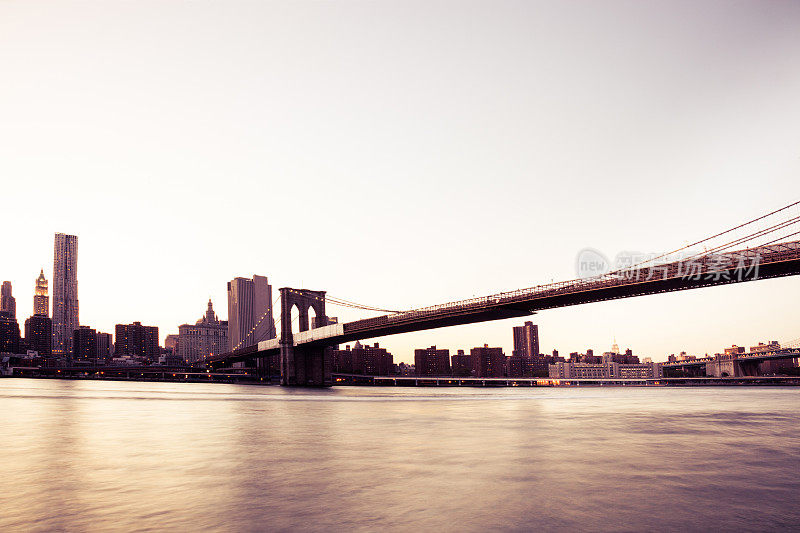 美国纽约的布鲁克林大桥