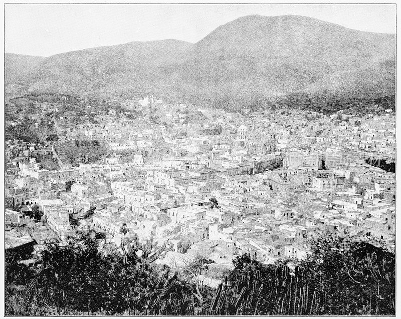 19世纪80年代在墨西哥的瓜纳华托