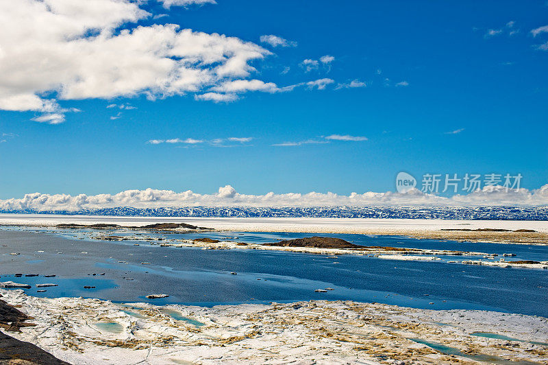 海岸景观，Frobisher湾，努勒维特领土，巴芬岛，加拿大