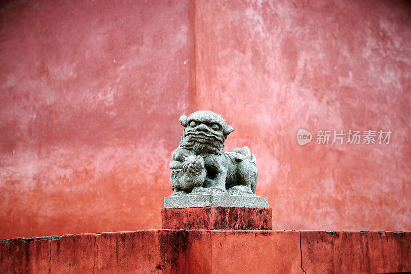 石狮雕像，佛寺，台湾