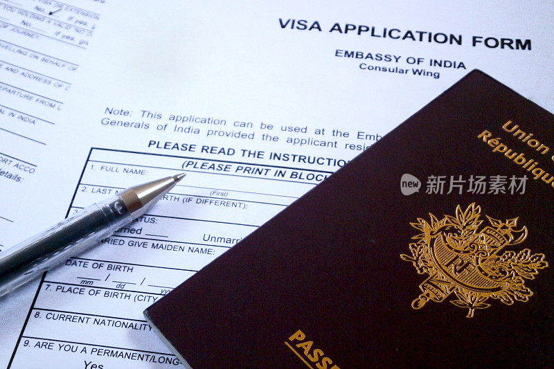 印度签证申请表