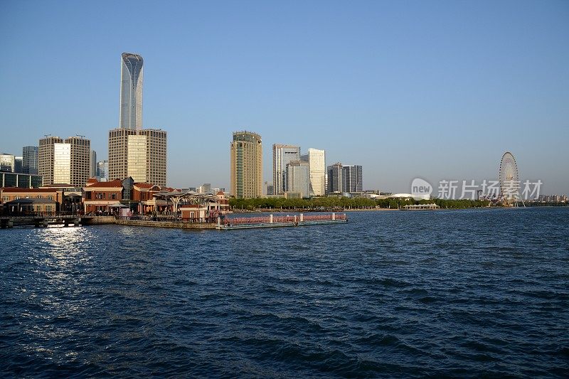 苏州金鸡湖滨水，中国江苏