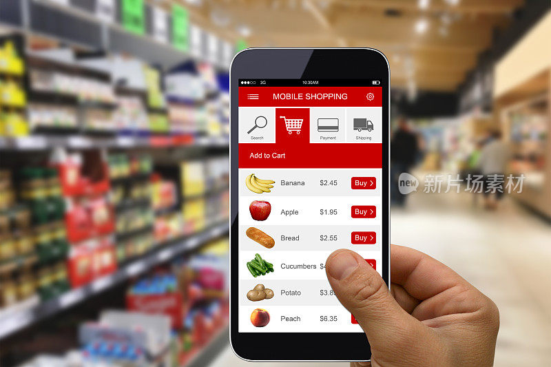 电子商务网上购物车手机app超市