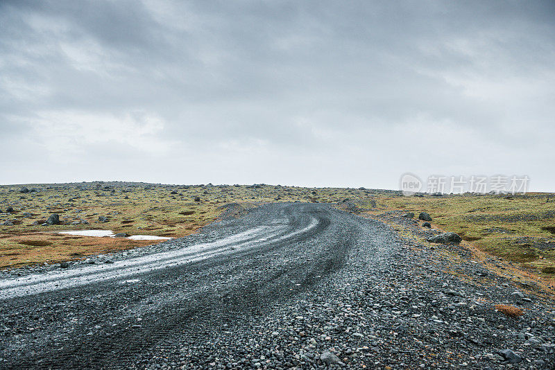 冰岛Vatnaj?kull火山景观乡村公路