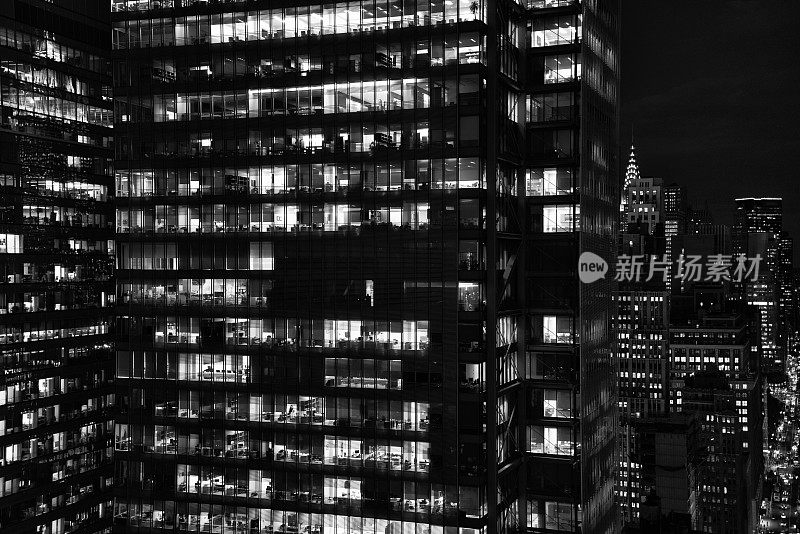 纽约现代办公大楼外立面。