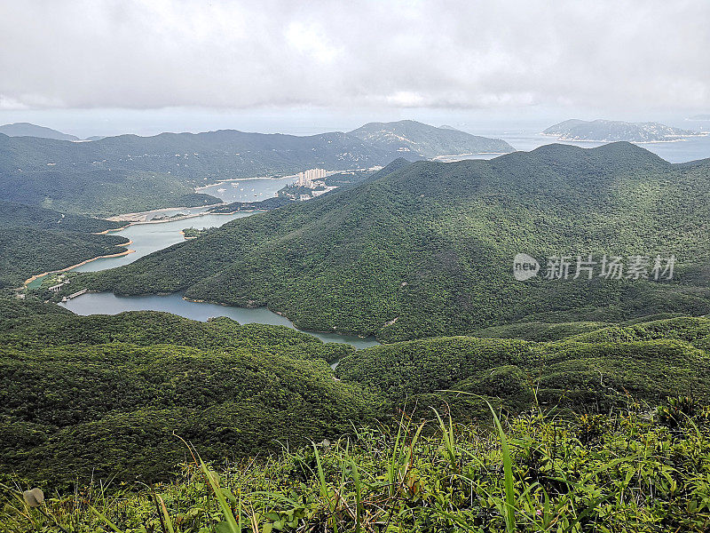 大潭笃水塘全景，香港岛